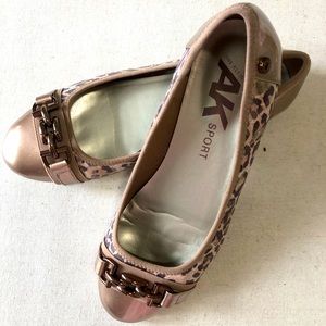 AK Sport - Rose Gold Cheetah Flats